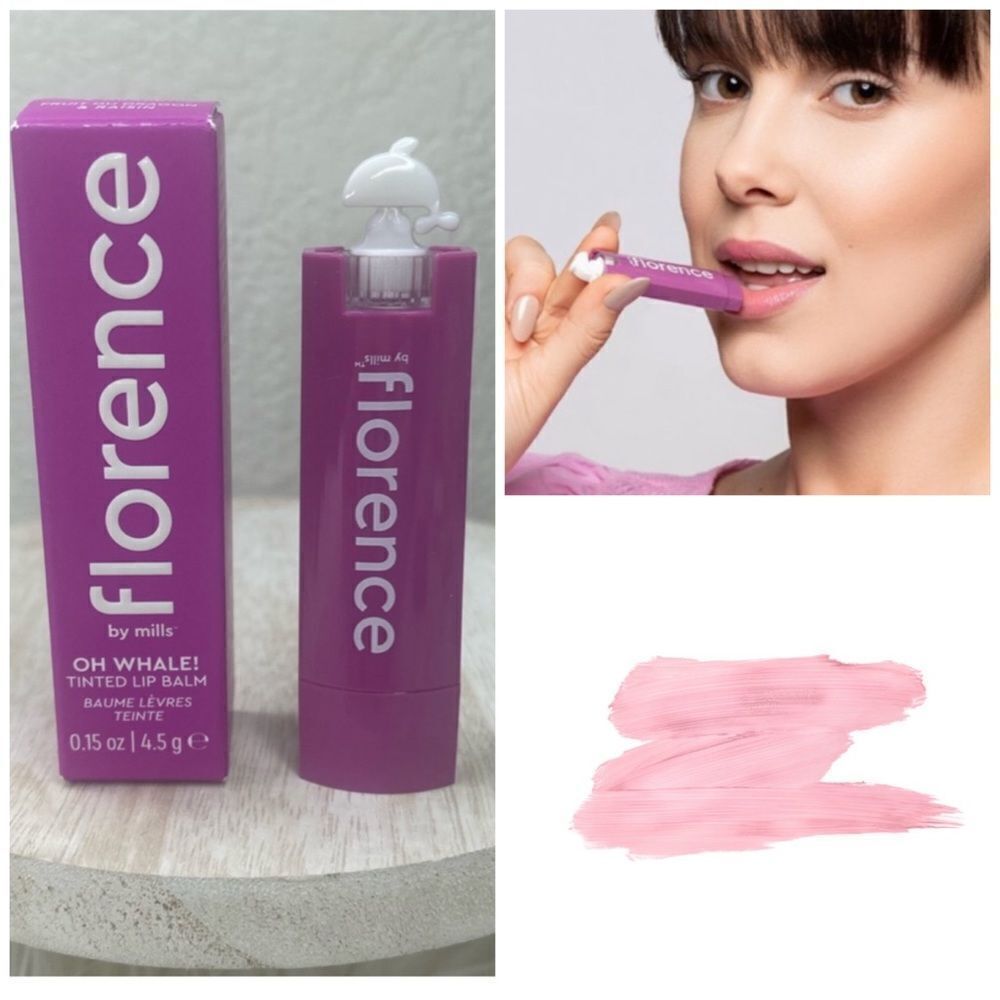 $12 🌙 Florence By Mills Tinted Lip Balm In Shade Dragonfruit Grape‎ Full …